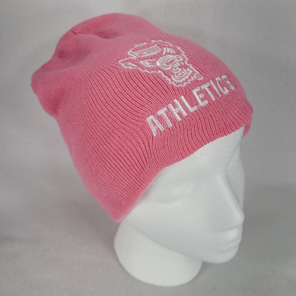 NC State Wolfpack Pink Beanie Adult One Size Lightweight Toboggan Acrylic Womens